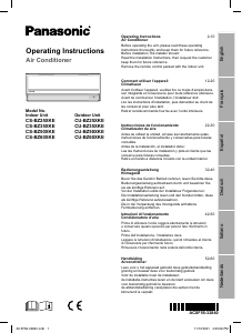 Manuale Panasonic CU-BZ35XKE Condizionatore d’aria