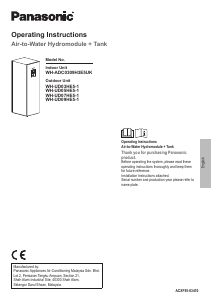 Manual Panasonic WH-ADC0309H3E5UK Heat Pump