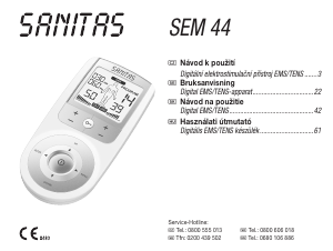 Bruksanvisning Sanitas SEM 44 TENS-apparat