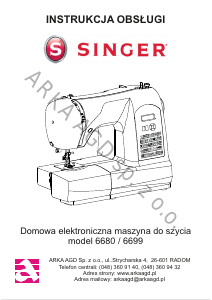 Instrukcja Singer 6680 Starlet Maszyna do szycia