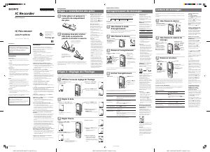 Mode d’emploi Sony ICD-P110 Enregistreur numérique