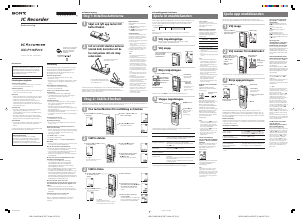 Bruksanvisning Sony ICD-P110 Diktafon