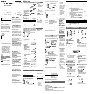 Manual de uso Sony ICD-SX56 Grabadora de voz
