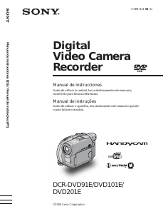 Manual Sony DCR-DVD101E Câmara de vídeo
