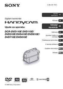 Priručnik Sony DCR-DVD610E Videokamera