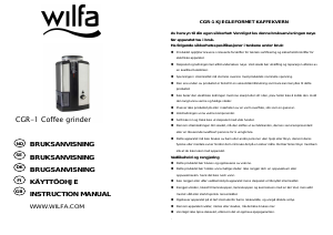 Käyttöohje Wilfa CGR-1 Kahvimylly