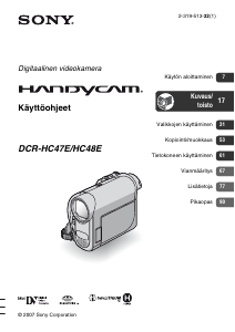 Käyttöohje Sony DCR-HC48E Kameranauhuri