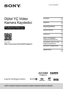 Kullanım kılavuzu Sony HDR-PJ650VE Kaydedici kamera