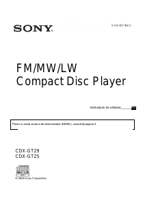Manual Sony CDX-GT29 Player auto