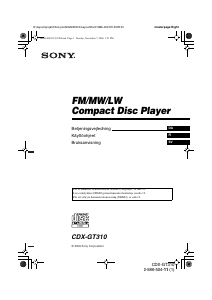 Brugsanvisning Sony CDX-GT310 Bilradio