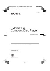 Manual Sony CDX-GT450U Auto-rádio