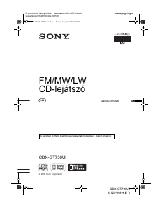 Használati útmutató Sony CDX-GT730UI Autórádió