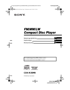 Käyttöohje Sony CDX-R35MR Autoradio