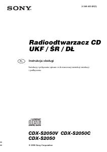 Instrukcja Sony CDX-S2050 Radio samochodowe