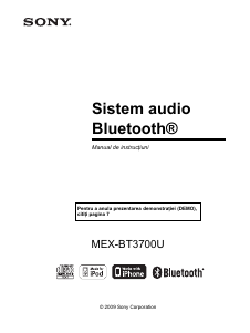 Manual Sony MEX-BT3700U Player auto