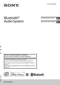 Manual de uso Sony MEX-XB100BT Radio para coche