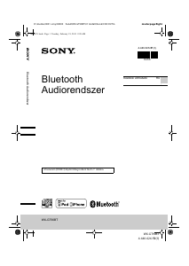 Használati útmutató Sony WX-GT90BT Autórádió