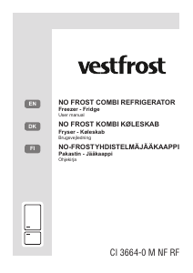 Handleiding Vestfrost CI 3664-0 M NF RF  Koel-vries combinatie