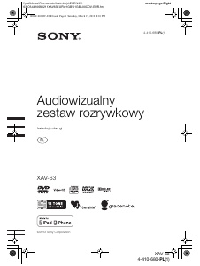 Instrukcja Sony XAV-63 Radio samochodowe