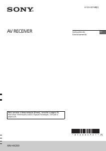 Manual Sony XAV-AX200 Auto-rádio