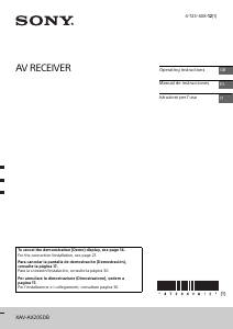 Manual Sony XAV-AX205DB Car Radio