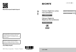 Manual de uso Sony Alpha ILCE-3000K Cámara digital