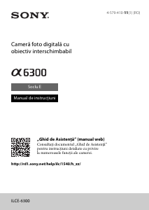 Manual Sony Alpha ILCE-6300 Cameră digitală