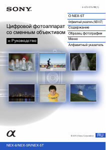 Руководство Sony Alpha NEX-5RL Цифровая камера