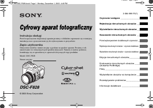 Instrukcja Sony Cyber-shot DSC-F828 Aparat cyfrowy