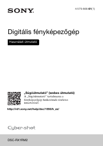 Használati útmutató Sony Cyber-shot DSC-RX1RM2 Digitális fényképezőgép