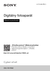 Návod Sony Cyber-shot DSC-RX1RM2 Digitálna kamera