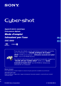 Mode d’emploi Sony Cyber-shot DSC-S950 Appareil photo numérique