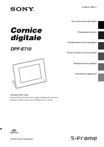 Manuale Sony DPF-E710 Cornice digitale