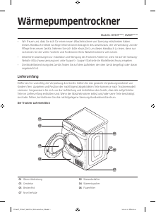 Mode d’emploi Samsung DV80T5220TT/S2 Sèche-linge