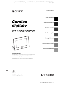 Manuale Sony DPF-E72N Cornice digitale