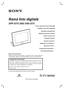 Manual Sony DPF-E75 Ramă foto digitală