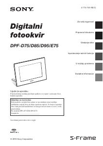 Priručnik Sony DPF-E75 Digitalni okvir za fotografije