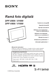 Manual Sony DPF-V800 Ramă foto digitală