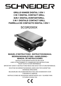 Manual de uso Schneider SGR2000X Grill de contacto