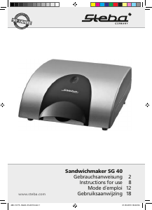 Bedienungsanleitung Steba SG 40 Kontaktgrill