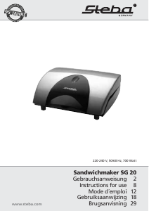 Handleiding Steba SG 20 Contactgrill