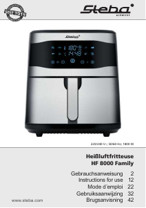 Brugsanvisning Steba HF 8000 Frituregryde