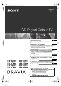 Manual Sony Bravia KDL-32D2600 LCD Television