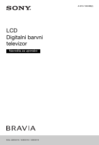 Priročnik Sony Bravia KDL-42EX410 LCD-televizor
