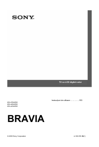 Manual Sony Bravia KDL-46X4500 Televizor LCD