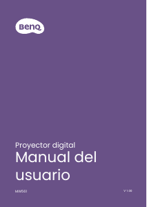Manual de uso BenQ MW561 Proyector