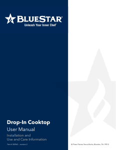 Manual BlueStar BSDCTX8304B Hob