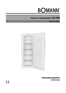 Bruksanvisning Bomann GS 7366 Frys