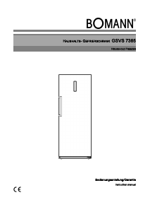 Bruksanvisning Bomann GSVS 7365 Frys