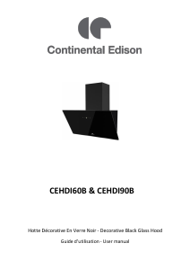 Mode d’emploi Continental Edison CEHDI60B Hotte aspirante
